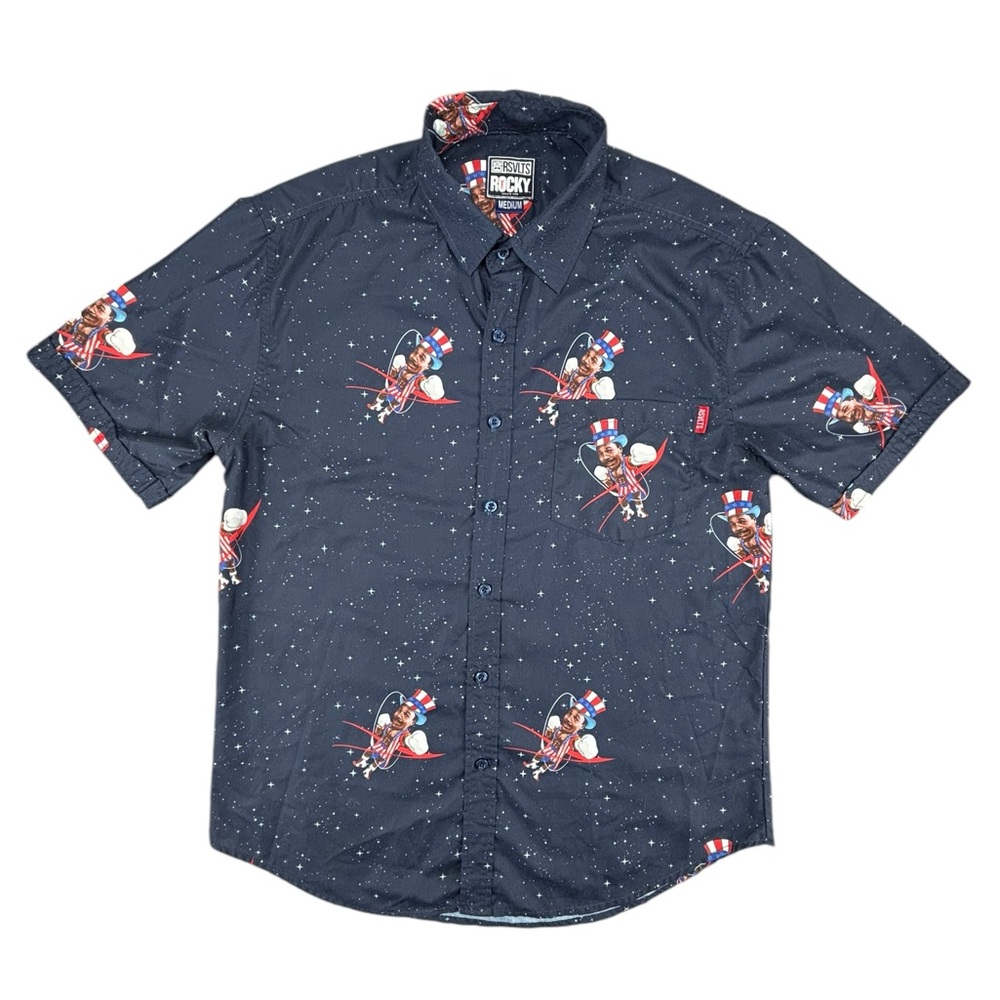 RSVLTS-‎ Rocky Apollo Creed Short Sleeve Button Down- Medium- Like New!!!